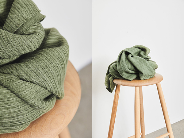 📏Tricot "Selanik" 100% coton bio GOTS & Oeko-Tex Mind the Maker uni | Vert olive