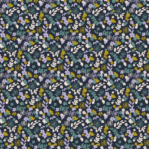 [VHT-09956.019] Jersey bio GOTS & Oeko-Tex | Petites fleurs (navy)
