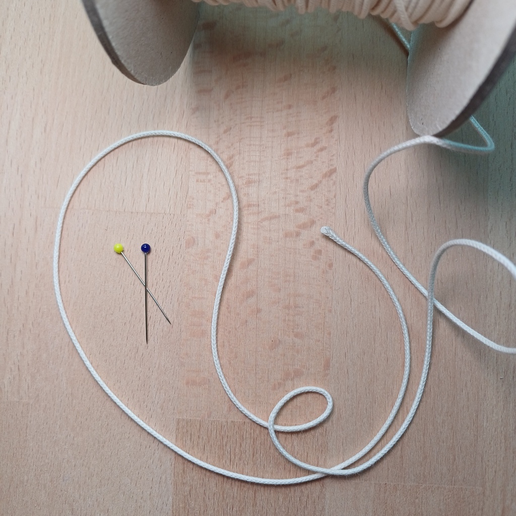 🎗️Cordon rond 100% coton bio uni écru | 1,5 mm