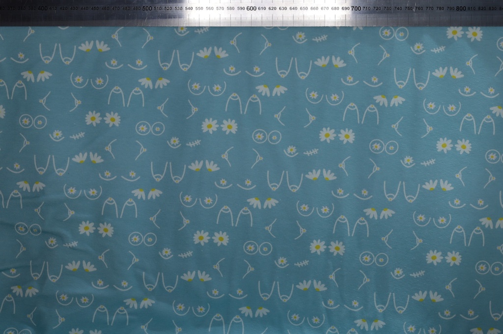 📏Jersey de coton bio Oeko-Tex L'Étoffe Libre® | "Balcon fleuri"