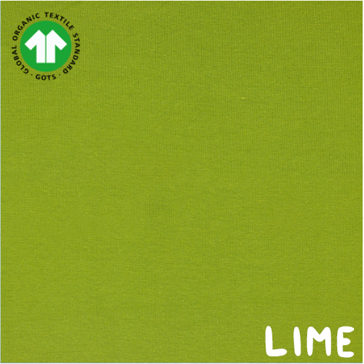 [08058.030 LIME x10] 🎗️Bord-côtes tubulaire GOTS & Oeko-Tex uni | Vert clair
