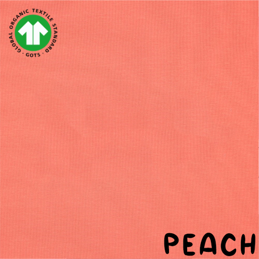 [08058.073 PEACH x10]  📏Bord-côtes tubulaire GOTS & Oeko-Tex uni | Pêche