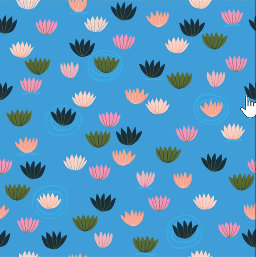  📏Cotonnade 100% coton bio GOTS Cloud9 | "Floating Flora"