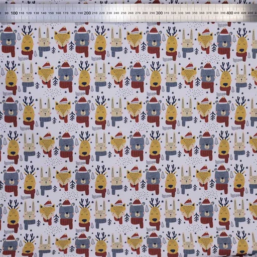 [REM-[EXCLU-CTB 20231117]-ft-Un hiver en forêt] ✂️Coupon 46 cm - French Terry bio GOTS & Oeko-Tex By MLA 2.3 | Un hiver en forêt