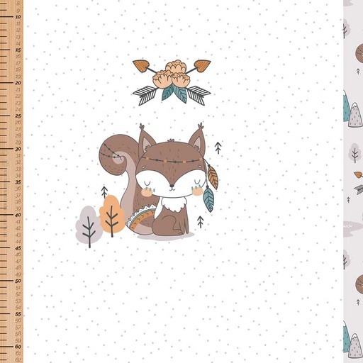[PAN-CTB-20240920-ecureuil-sioux-j] 🏞️Panneau 70cm jersey bio GOTS & Oeko-Tex By MLA 2.3 | "Écureuil Sioux"