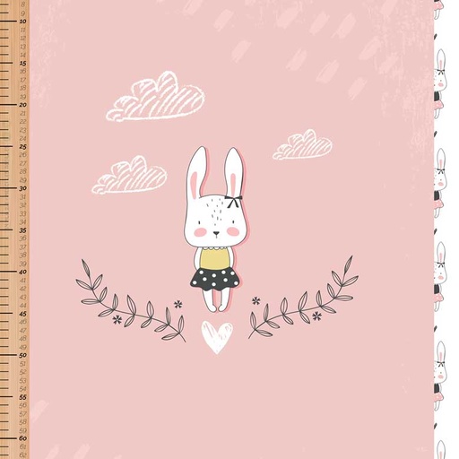 [PAN-CTB-20240920-lapinette-ft] 🏞️Panneau 70cm French Terry bio GOTS & Oeko-Tex By MLA 2.3 | "Lapinette"