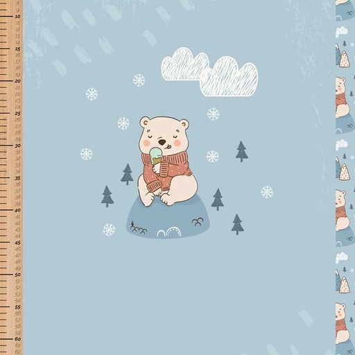 [PAN-CTB-20240920-ours-gourmand-ft] 🏞️Panneau 70cm French Terry bio GOTS & Oeko-Tex By MLA 2.3 | "Ours Gourmand"