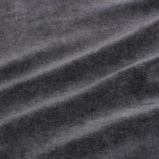 Velours nicki bio 100% coton GOTS uni | Anthracite