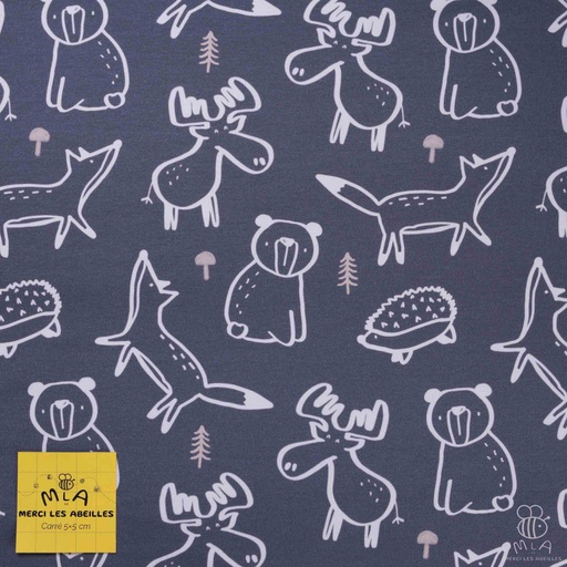 [CTB/1.108.COBIO.03/M-D1.0059/202410] 📏Jersey bio GOTS & Oeko-Tex By MLA 2.3 | "Bonjour les amis de la forêt"