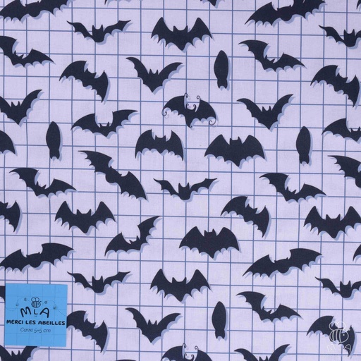 [CTB/2.211.COBIO.01/M-D1.0050/202410] 📏Percale 100% coton bio GOTS By MLA 2.3 | "Bats"