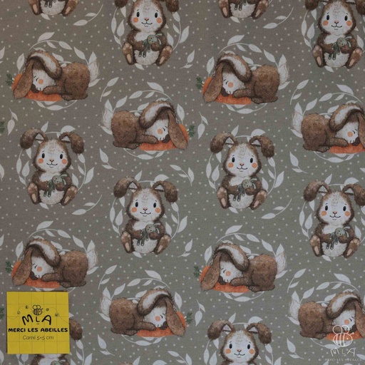 [CTB/1.108.COBIO.03/M-D1.0027/202501] 📏Jersey bio GOTS & Oeko-Tex By MLA 2.3 | "Doudou lapin"