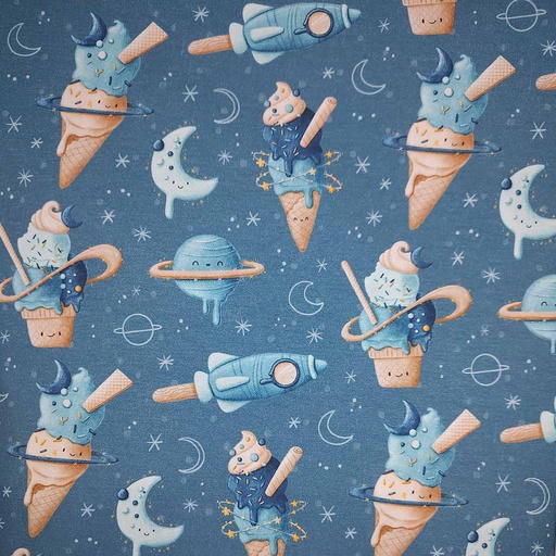 [MLA2.3-2023.022] GOTS & Oeko-Tex organic jersey | Space ice (petrol/ble)