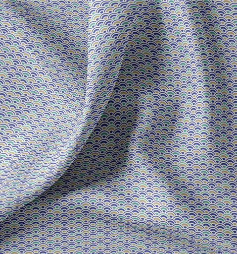 [DMT/2.203.CO.07/M-F2.101793/202501] 📏Coton Oeko-Tex & Reach | "Soja" Bleu/Vert