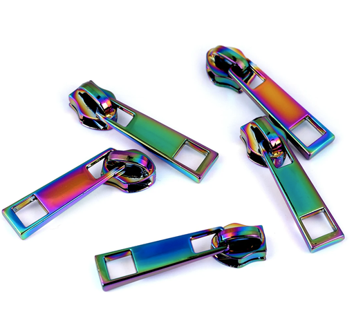 🎗️Curseur pour fermeture à glissière Arc-en-Ciel 6mm | Iridescent