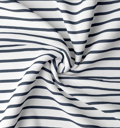 [DMT/108.CO.05/M-F2.90711/202506] 📏Jersey Oeko-Tex & Reach | "Rayures Bretonnes"  Blanc/Marine