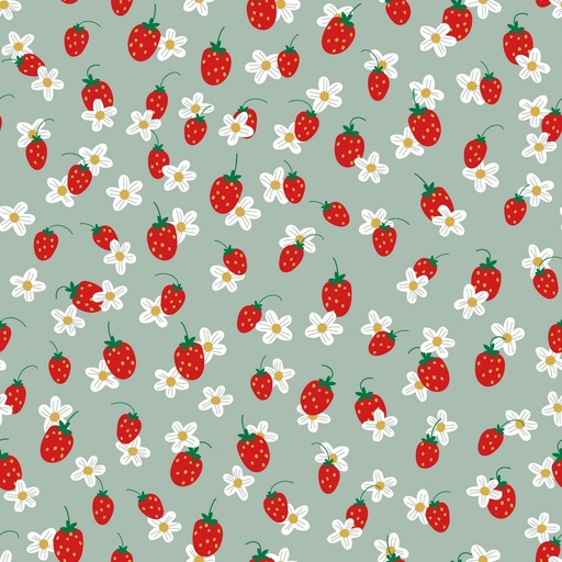[VHT-08271.007] Organic jersey GOTS & Oeko-Tex | Strawberries (light mint)
