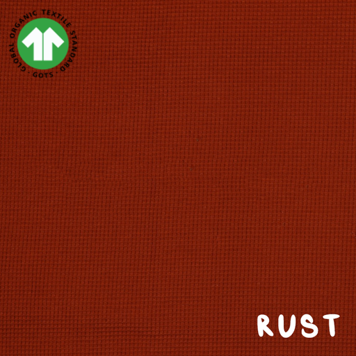 [09662.025 RUST] Jersey gaufré bio GOTS & Oeko-Tex |  RUST