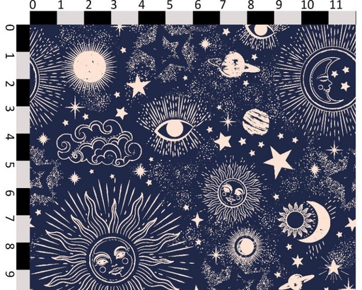 [WSF-1290MPA NAVY] Coton Oeko-Tex | Zodiac Galaxy (Navy)