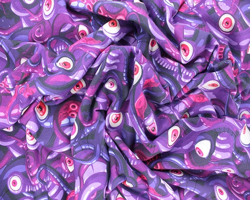[WSF-9868 PURPLE] Jersey Oeko-Tex | Monster Googly (Purple)