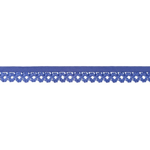 [TC-377R-44352 COBALT] Dentelle élastique Oeko-Tex | Uni (cobalt)
