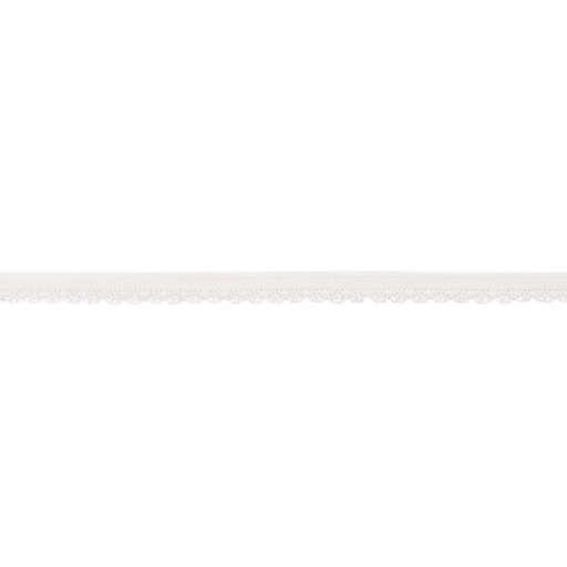 [TC-367R-43933 BLANC] Dentelle élastique Oeko-Tex | Uni (blanc)