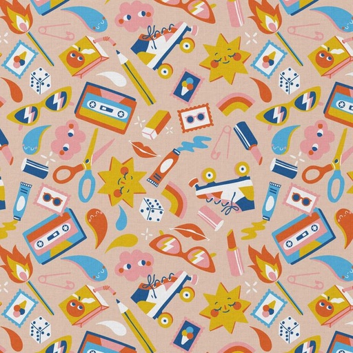 [DMT-93571 PECHE] Coton Oeko-Tex & Reach | Retro Summer