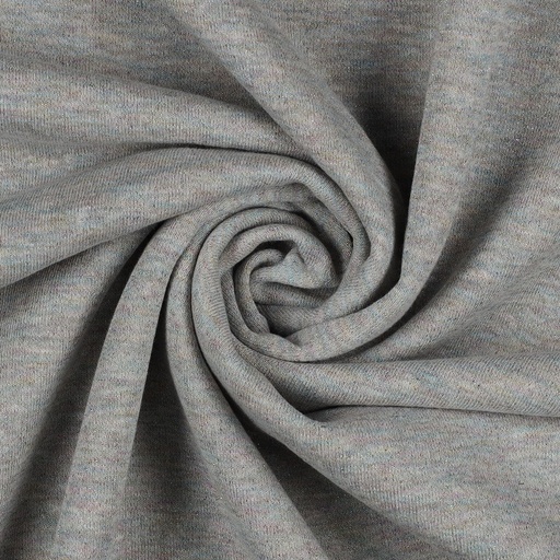 [VHT-03232.015] 📏Sweat de coton lurex Oeko-Tex uni | Gris/Multicolore