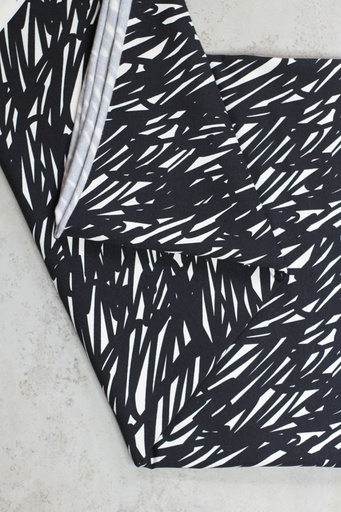 [ADCO-MM-9721] Soft sweat de coton bio et modal Oeko-Tex | Rayure noir-blanc