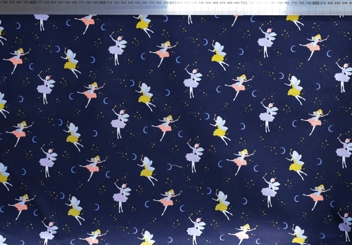 [VHT-08657.007] 📏Popeline 100% coton bio GOTS & Oeko-Tex | "Nuit magique"