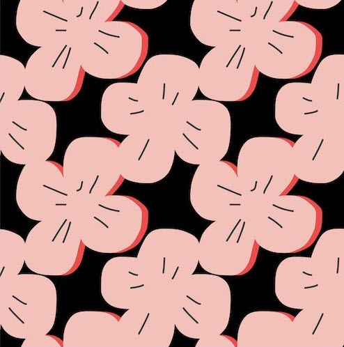 [ADL-2269-23-Cloud9] PUL coated organic cotton  | Pink Rose | CLOUD9