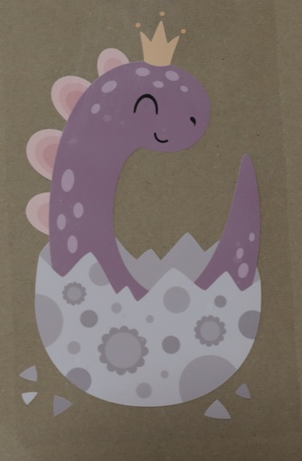 [MLA-flex-006] 🎴Flex thermocollant Miss Dino, Chasse aux papillons | Bébé stégosaure