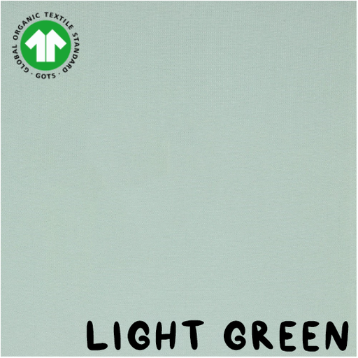 [08058.015 LIGHT GREEN x10]  📏Bord-côtes tubulaire GOTS & Oeko-Tex uni | Vert clair